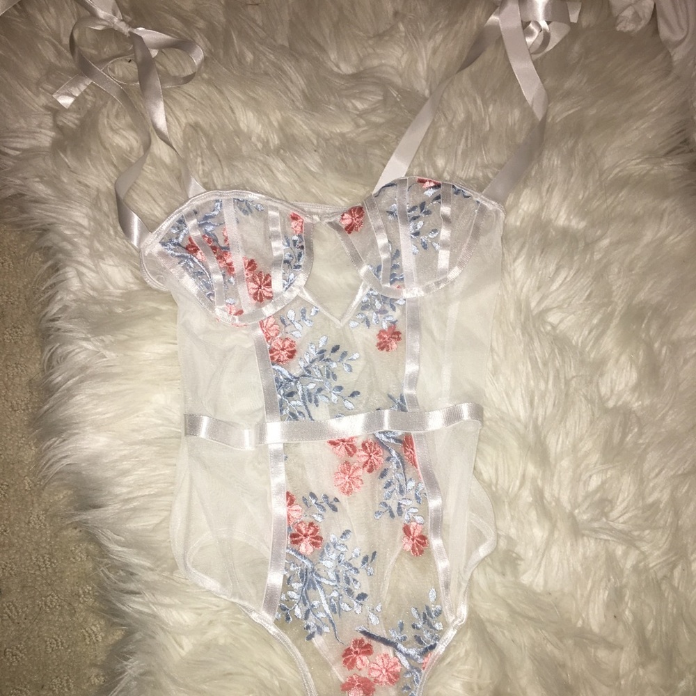 Floral one piece lingerie